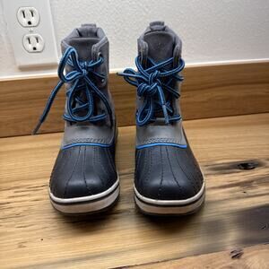 Sorel Slimpack II Lace Winter Boots Big Kids Youth Size 1 EUR 32 Gray Waterproof